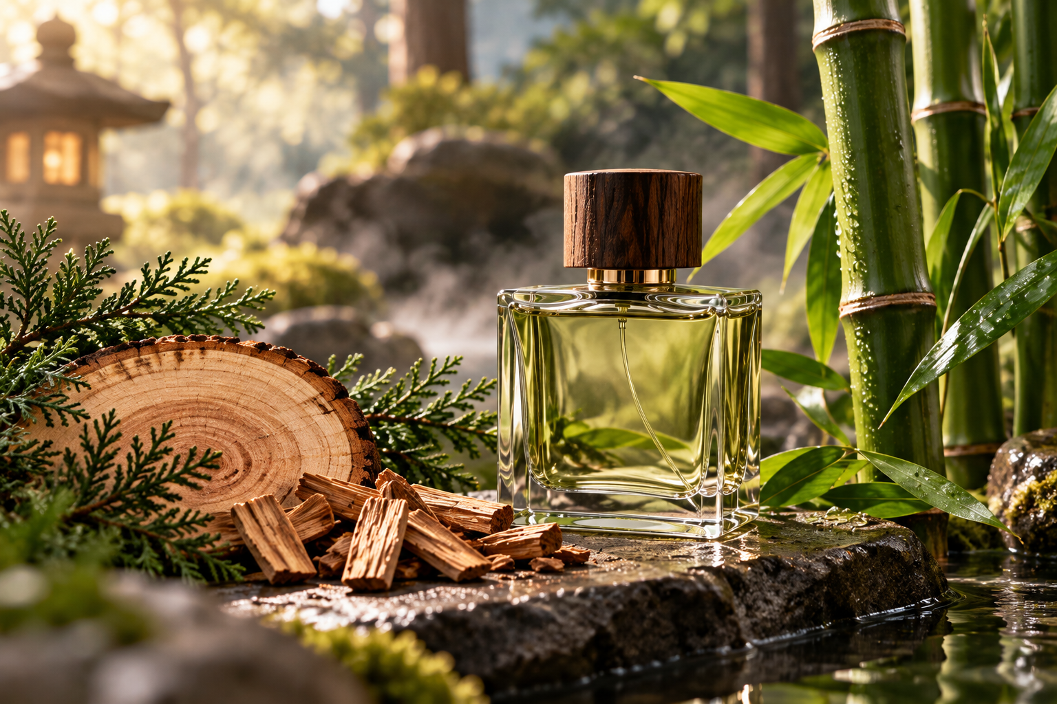 درختان هینوکی و بامبو معطر در عطر سازی